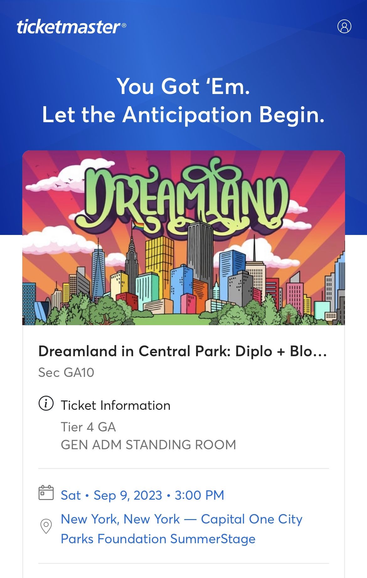 2 Dreamland Tickets - Diplo @ Central Park