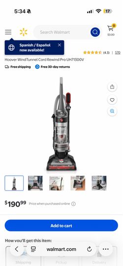 Hoover WindTunnel Cord Rewind Pro