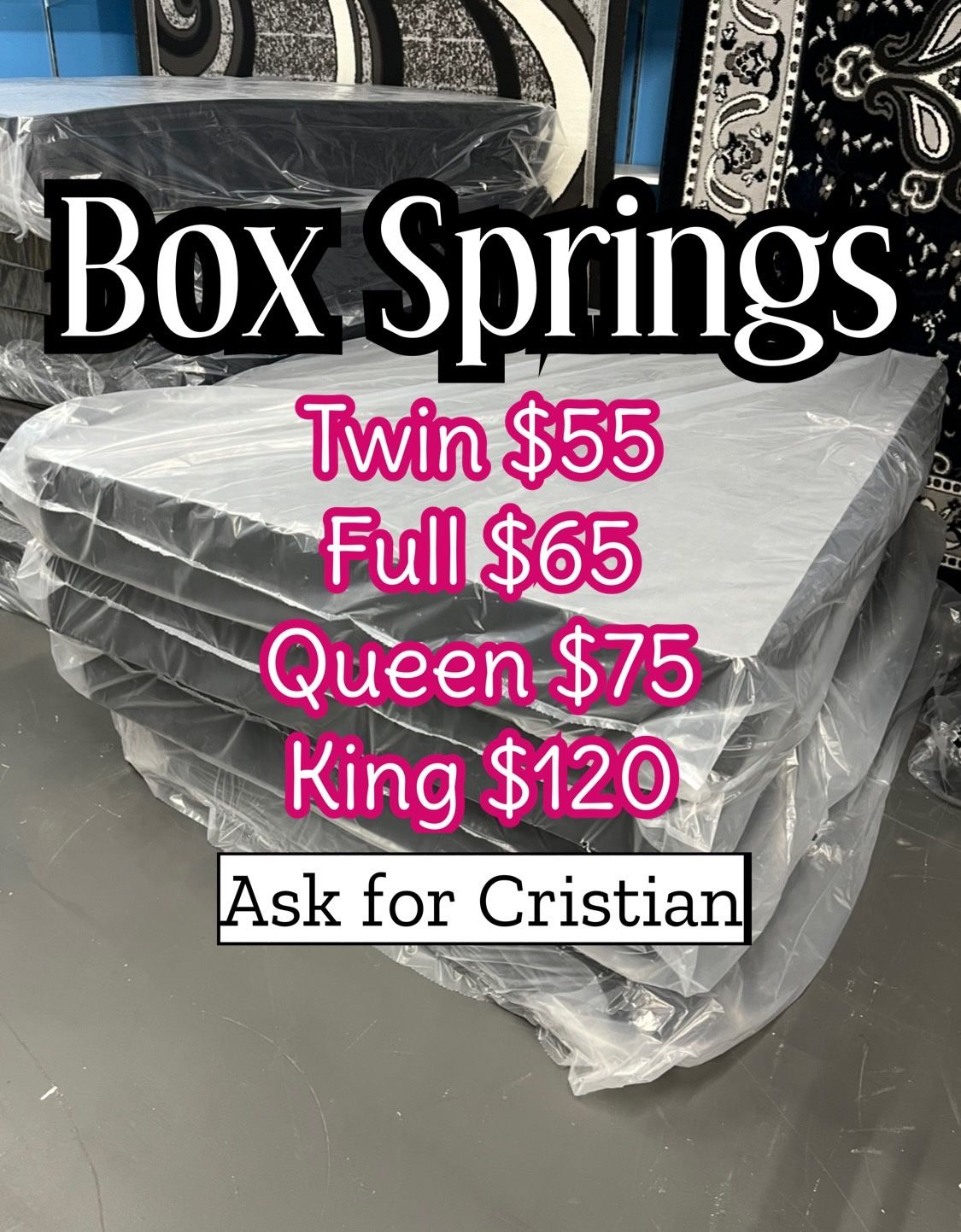 Box Twin box Full box  Queen box  King box  Bases para colchon  Box spring
