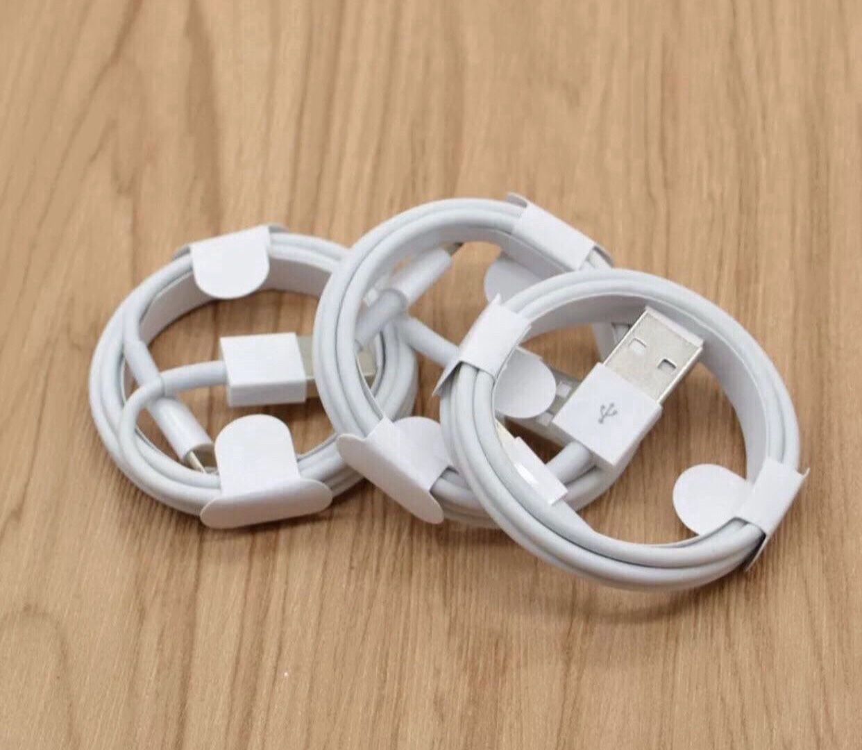 3 Charger Cables Cords For iPhone 5 6 7 8 X 11 12 13 14 Pro Max - charging cables 3 FT Long Chargers