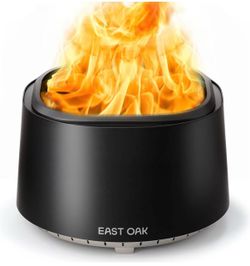 EAST OAK Fire Pit 29", Stainless Steel Smokeless Fire Pits for Outside Large Wood Burning Firepit with Poker & Removable Ash Pan, Portable Bonfire Pit