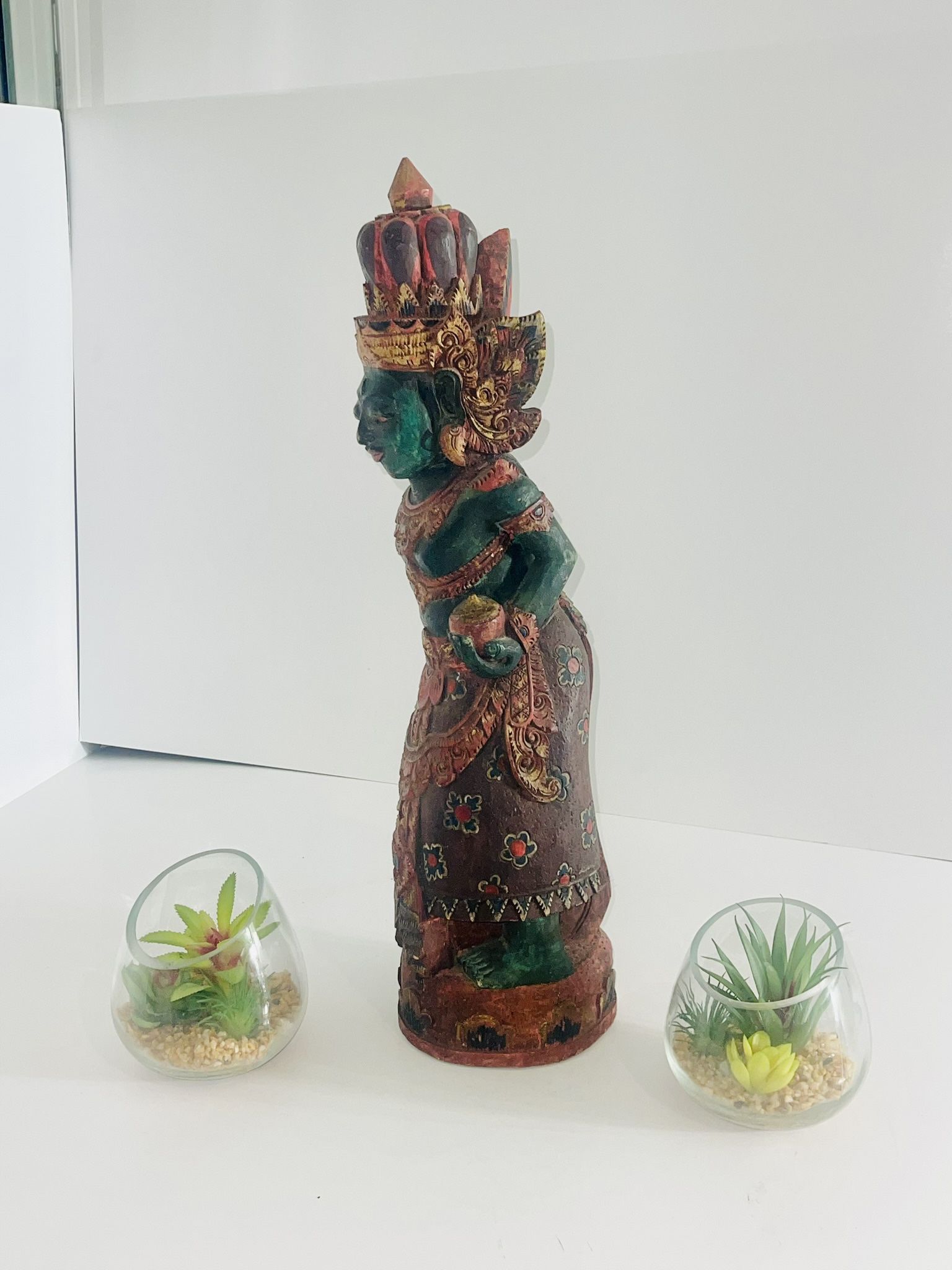Wooden Sculpture Balinese Wood Statue.