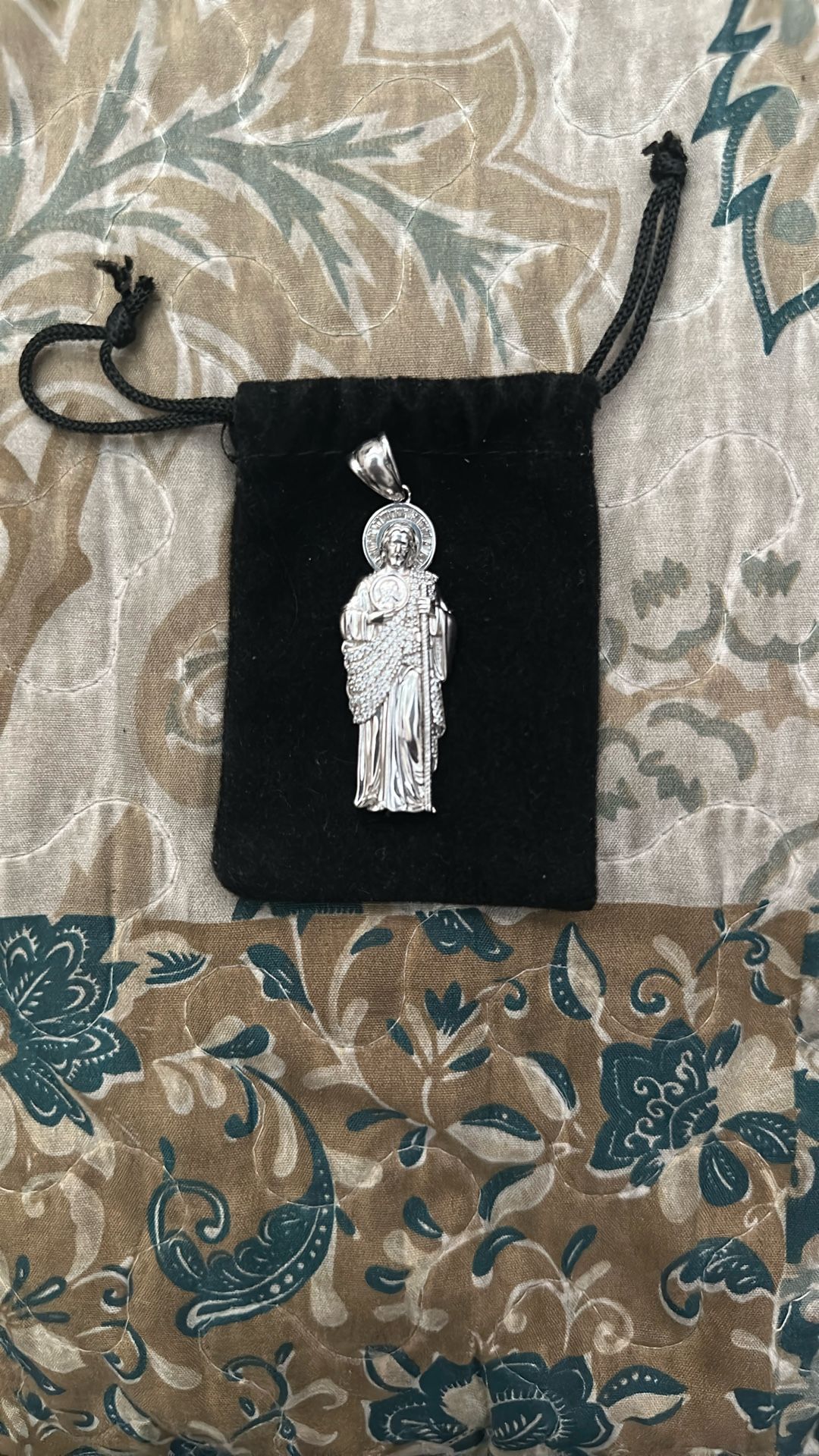 Silver San Judas Chain Pendant