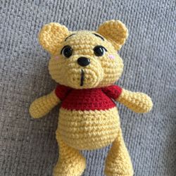Winnie The Pooh Bear Inspired Hand Made Crocheted Stuffy