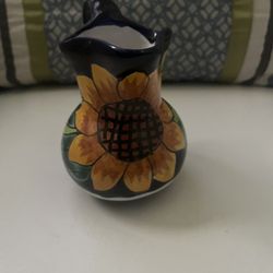 Sunflower Ceramic Jar