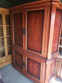 Solid wood armoire