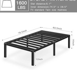 Black Metal Twin Bed Frame