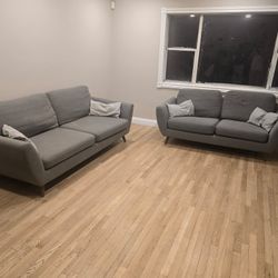 Grey 2 Set Fabric Couch
