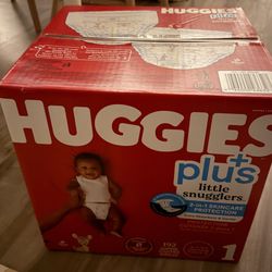 Huggies Size 1 Diapers, Little Snugglers Diapers, Size 1 (8-14 lbs), 192 Count