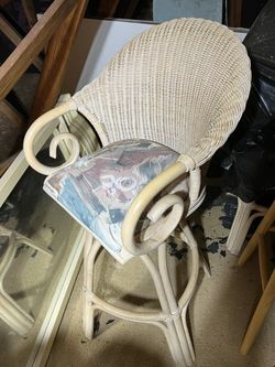 2 - High Quality Wicker Bar Stools