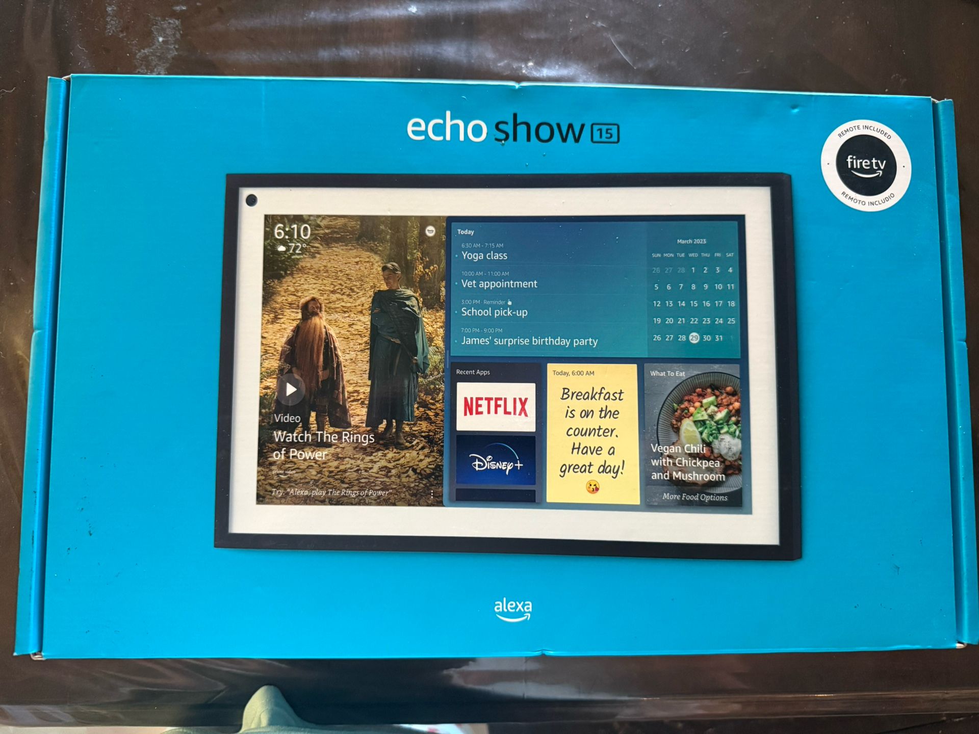 Alexa Echo Show 15 With Fire Tv And Remote Included Brand New