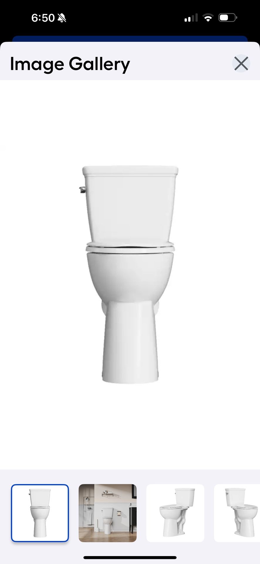 Project Source White Elongated Tall Height 12-in Rough-in Water Sense 1.28