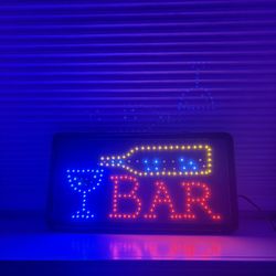 LED BAR Sign – Bright Multicolor Animation – For Home Bar, Man Cave, Kitchen, or Small Business