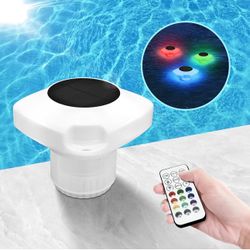 Pool Chlorine Floater, Chlorine Tablet Floater with Colorful Solar