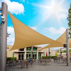 NEW Patio Awning Sun Shade Canopy Top Sail 12x12x17 Feet Triangle Sunshade
