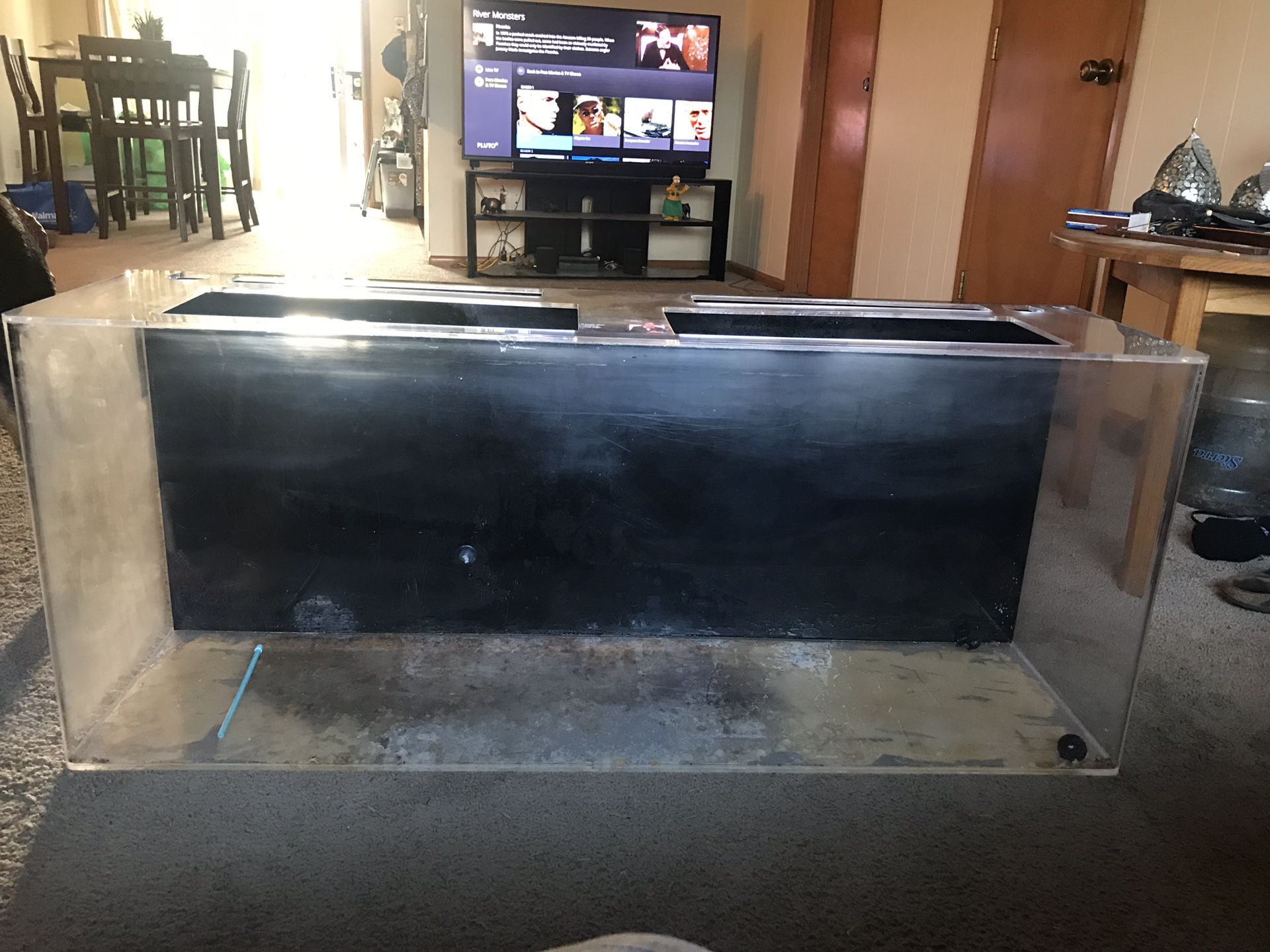 40 gal acrylic fish tank . I was going to start a tank , but want a 30 gallon or smaller. Trades welcome. Holds water no leaks. W48 H20” D13