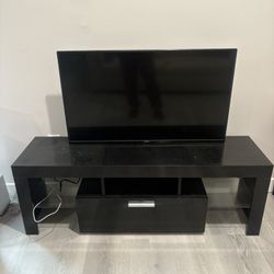 Vizio TV & Black Matte TV Stand 