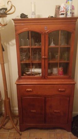 Antique good Ole Wood China Cabinet