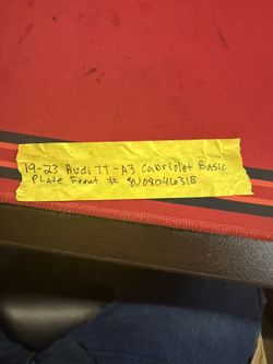 2019 2023 Audi, Tt Quattro Or Audi A3 Cabriolet Basic Plate Front Oem