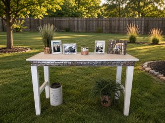 😎White Farmhouse Wooden Entry/Hall Table 😎