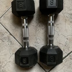 EXERCISE GYM DUMBBELLS 8 LBS EACH 