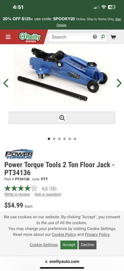 Power Torque 2 Ton Floor Jack, PT34136