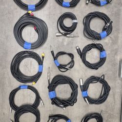 Assorted Audio Cables  (XLR , RCA) Selling All