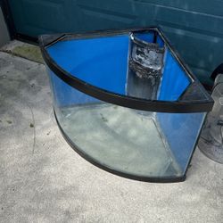 Bow Front  Corner Fish Tank 27 3/8” X 23” Tall