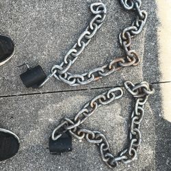 PAIR OF HEAVY DUTY 1/2" THICK SECURITY CHAIN 