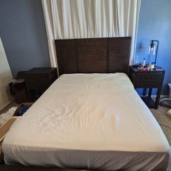 Wood Bedframe And Headboard Queen