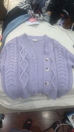 Lavender Knit Cardigan