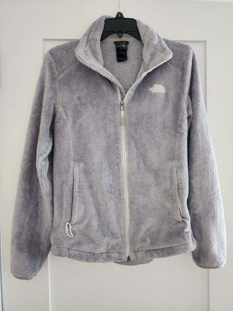 Northface Light Gray Zip Up Fleece Sz S