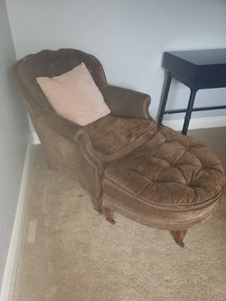 Suede down filled chair $100