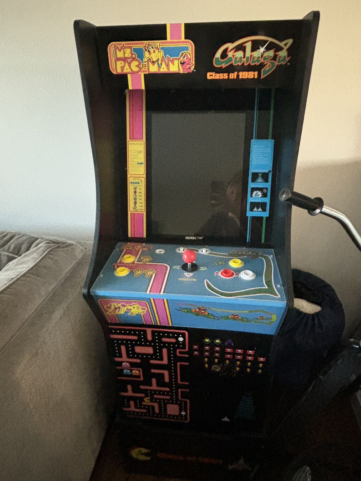 classic Mrs. Pac-Man Machine with 13 Retro Games