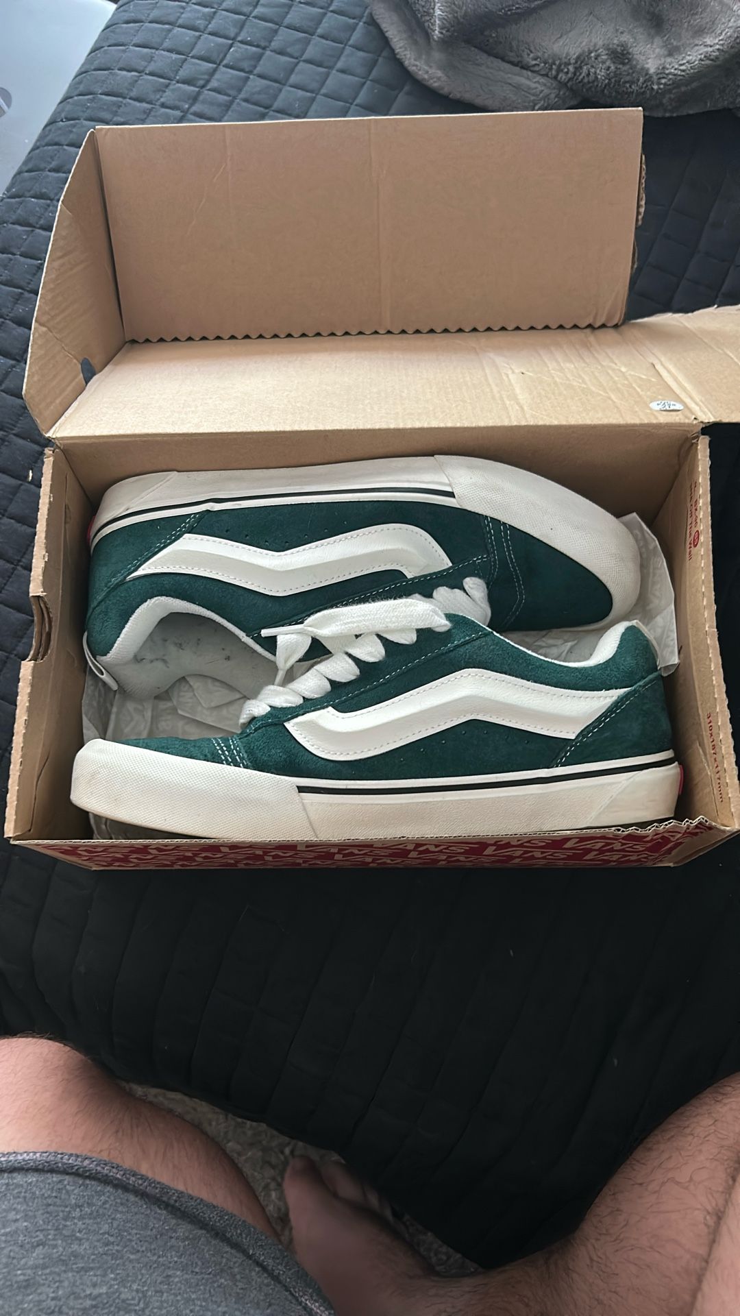 vans knu skool green 9 men’s