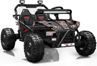 36V Kids Ride On UTV, 2-Seater 400W Electric Car for Kids 6+, 5-8 MPH Speed, 14" EVA Wheels, Metal Frame, Bluetooth Music, Rear Metal Suspension Off-R