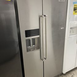 Kitchen Aid Side By Side In Stainless Steel Used