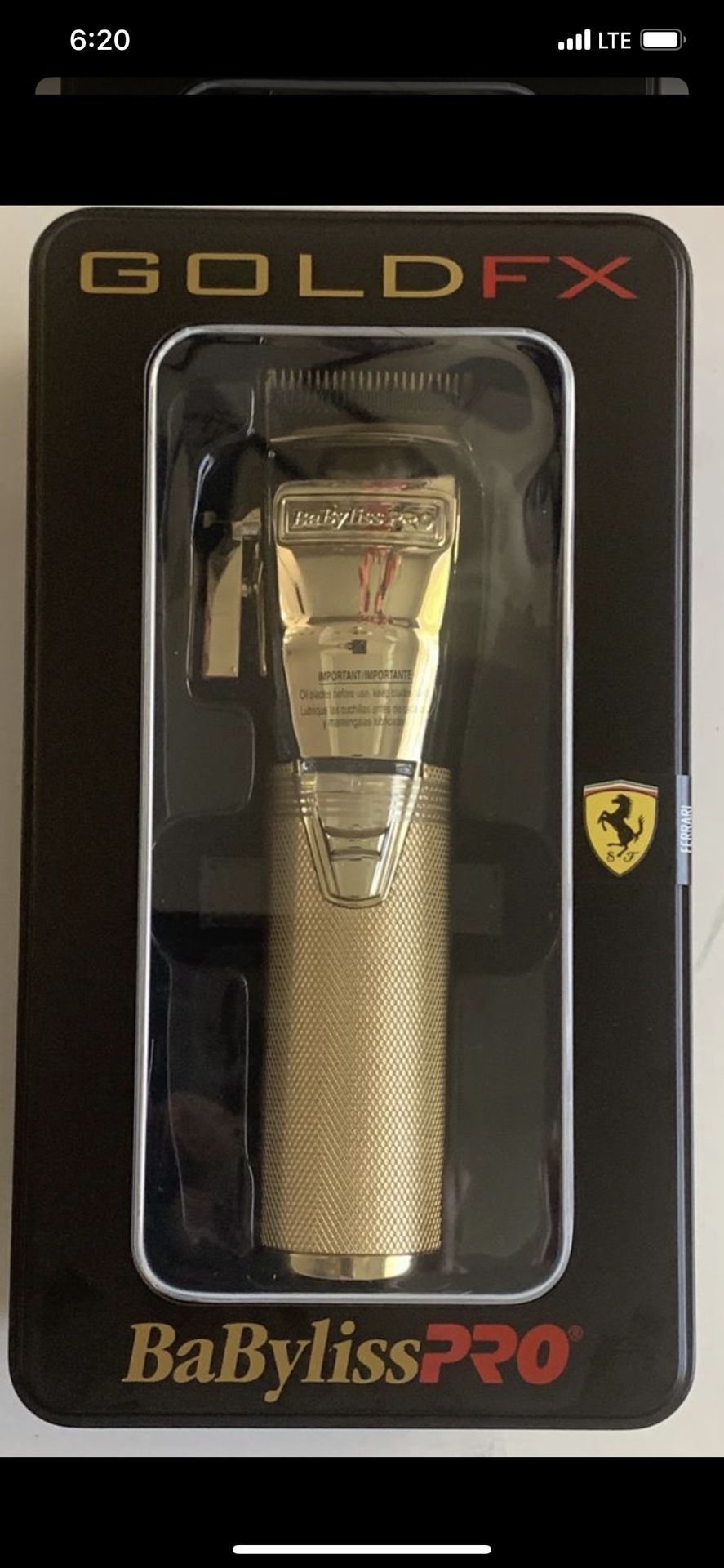 Gold Babyliss pro clippers