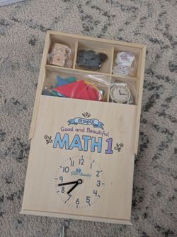 Good and Beautiful Math 1 wooden box math set