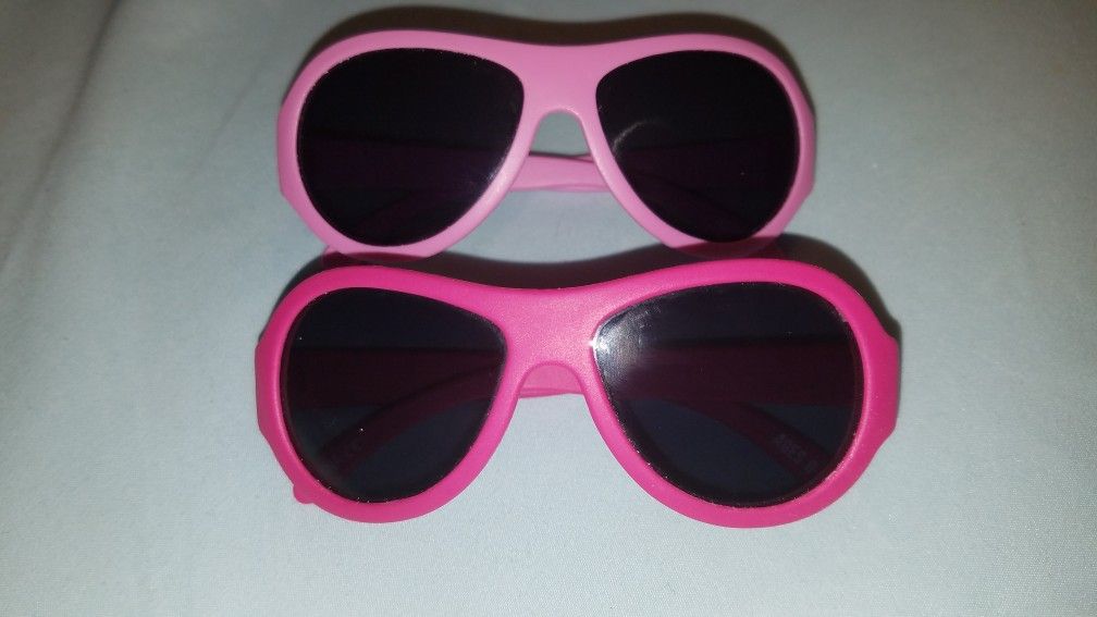 Babiator Sunglasses - 0-2 years old. 2 pairs, light and dark pink