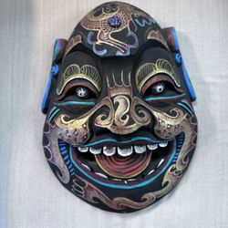 Hand-carved wooden mask