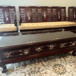 Chinese Rosewood Living Room Set