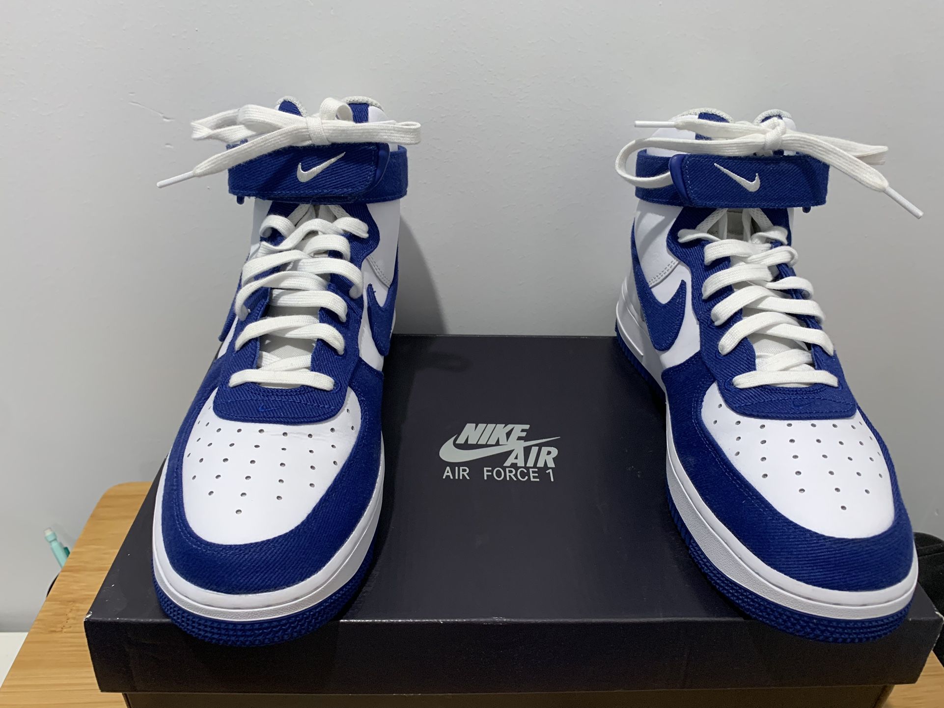 Nike Air Force 1 High ´07 LV8 EMB (Dodgers) White/Rush Blue Men´s (