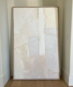 “IMMENSELY NEUTRAL” 7x4 Feet- Custom Size & Color Hand Painted Textured Art
