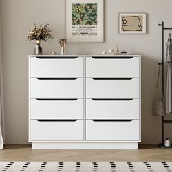 Brand New Sealed 8 Drawer White Dresser Wide Bedroom Storage Cabinet