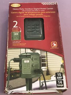 Heavy duty outdoor digital power outlets center