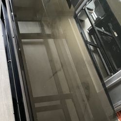 Glass TV console 