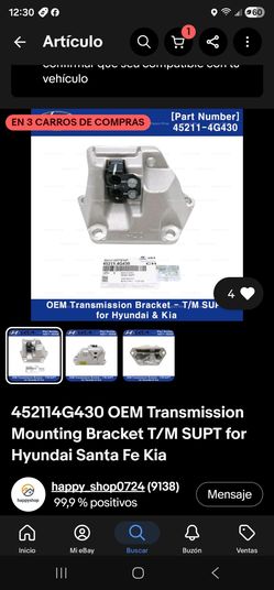 2018 santa fe, hiunday elantra, kia forte transmission mount braket