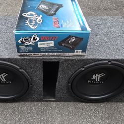 2 12" Subs, Ported Box And 2,000 Watt Amp