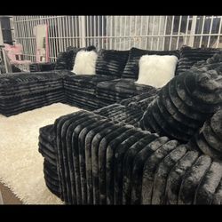 Brand New Super Plush Comfy Corduroy Sectional Set 